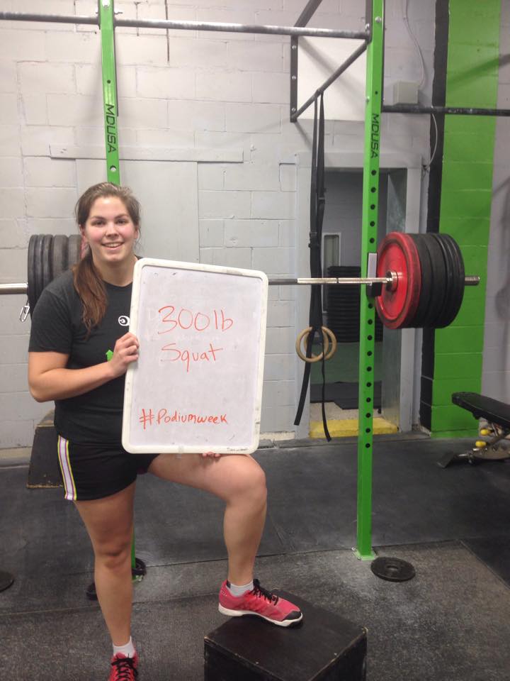 Aryanna nailed a 300# box squat at Westside last night.